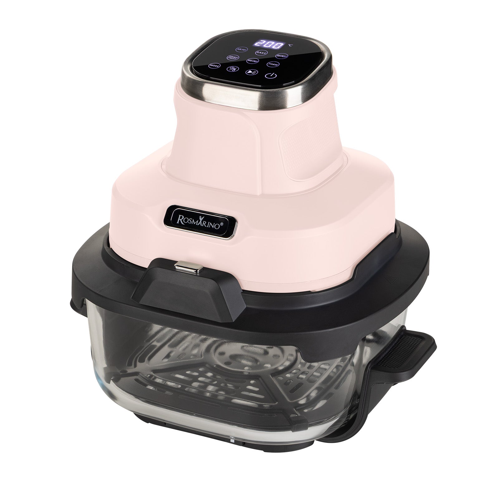 Tragbare Glas-Heißluftfritteuse Rosmarino Airfryer Crispy PRO Series 6 –