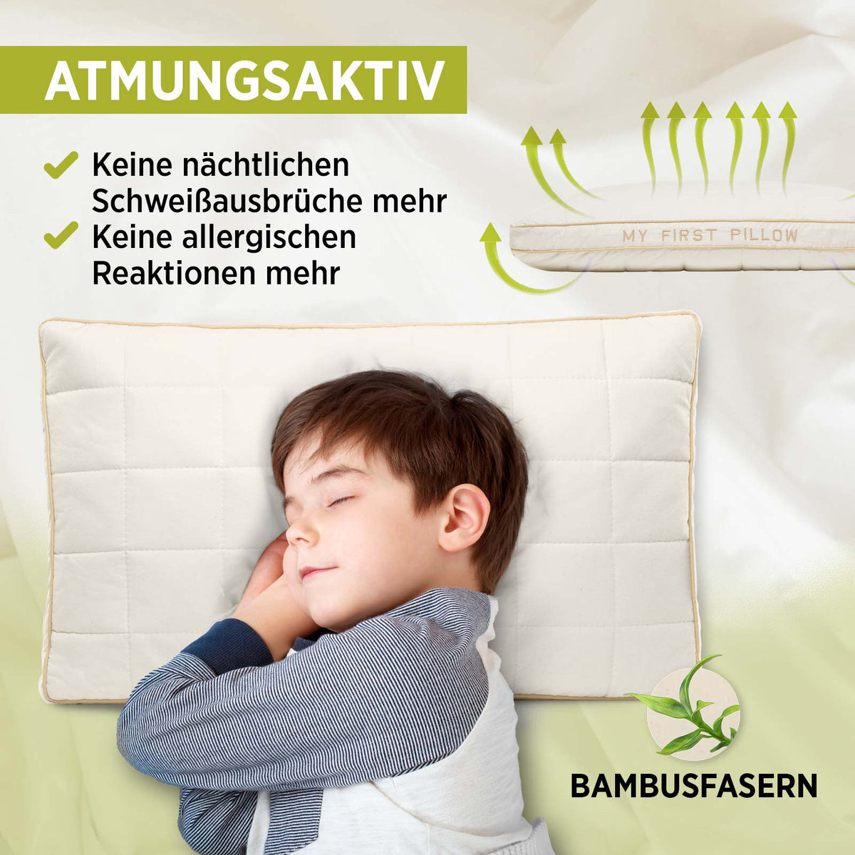 2er-SET] Vitapur Kinder Kopfkissen My First Pillow – 40 x 60 cm –