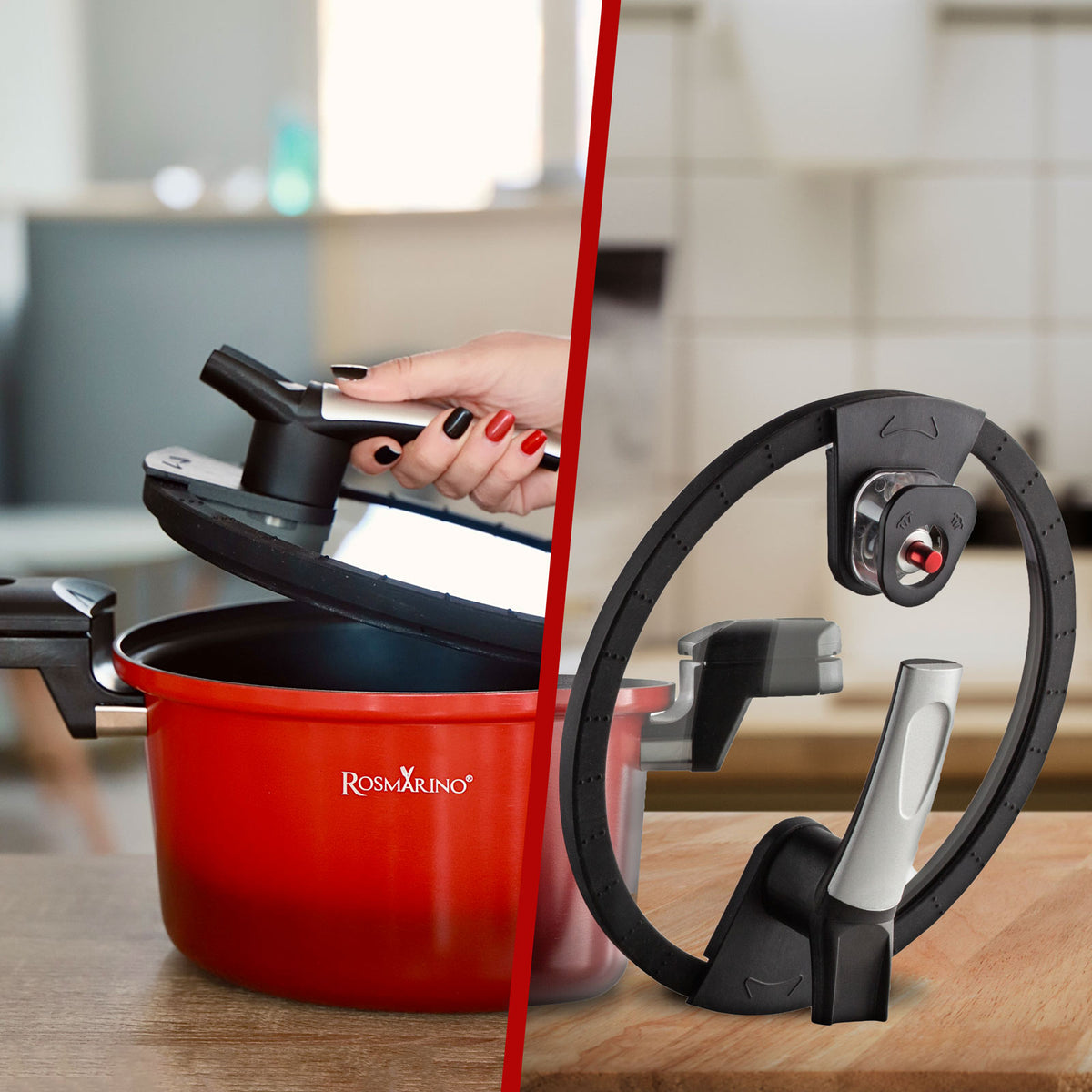 Niederdruck Kochtopf mit Smart-Deckel Rosmarino, 24 cm, 5 L Fresh Cook –