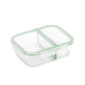 Rechteckiges Glasbackgeschirr mit Deckel und Trennwand Rosmarino Bake&Go – 1300 ml