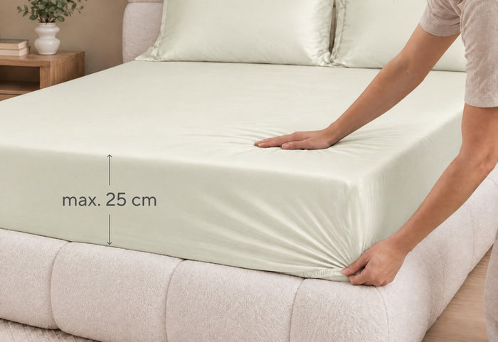 Auch für höhere Matratzen, bis zu 25 cm.
