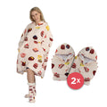 Set aus 2 Kapuzendecken Svilanit + Geschenk: Socken
