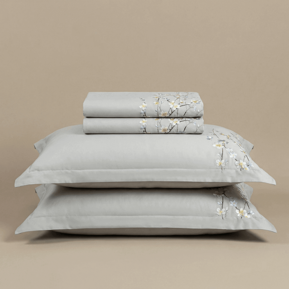 Bestickte PREMIUM Baumwoll-Satin-Bettwäsche Chisi