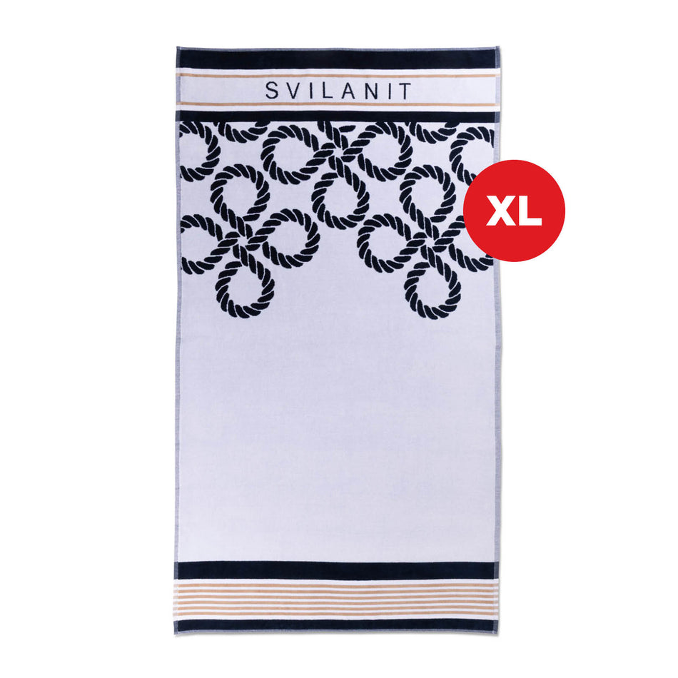 Strandtuch Royalty White, 100 x 180 cm