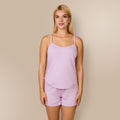 Svilanit kurzer Pyjama für Damen Véa – Orchid Bloom