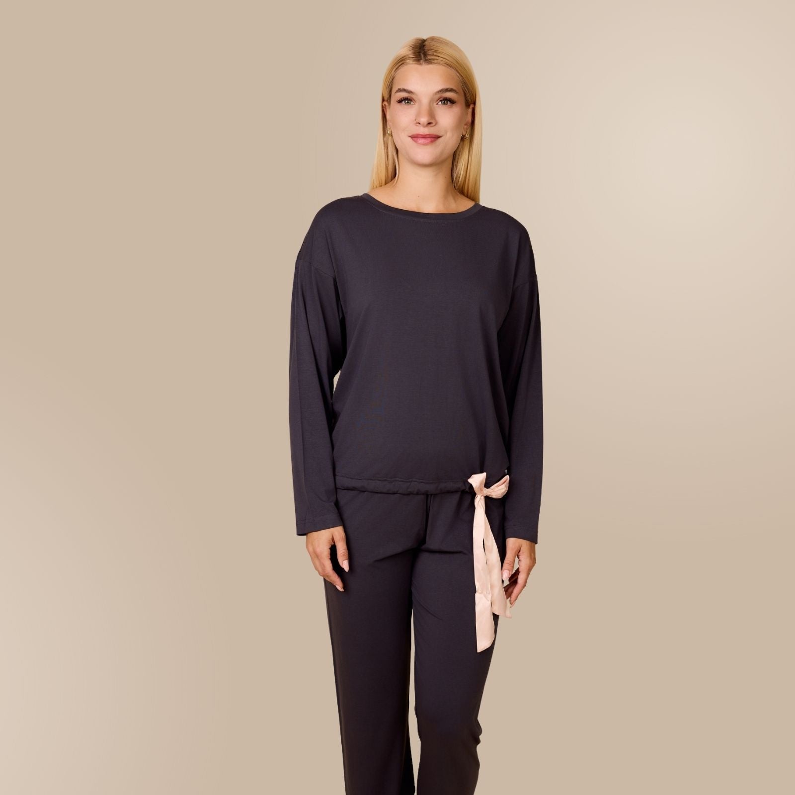Svilanit langer Pyjama für Damen Soléa – Urban Dusk