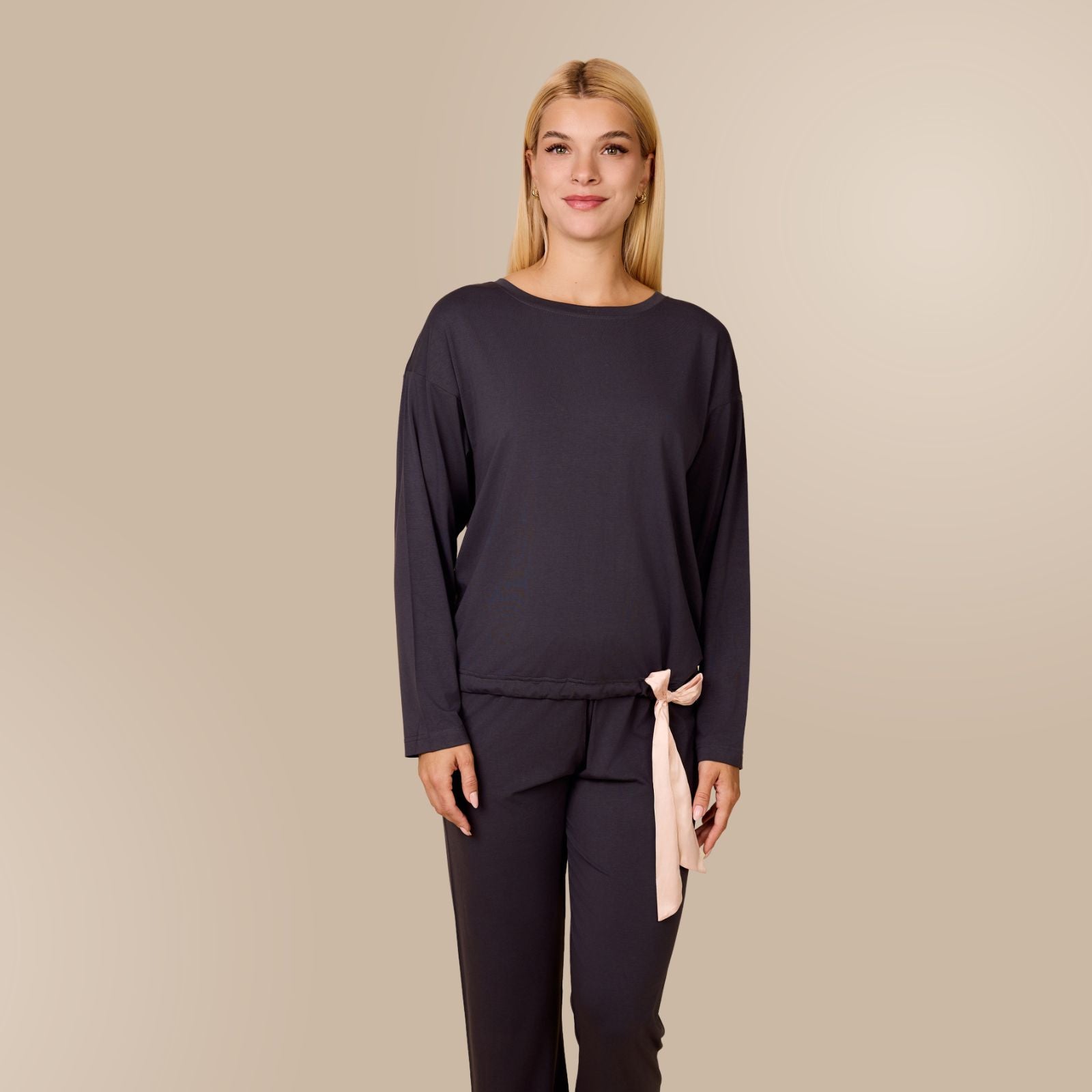 Svilanit langer Pyjama für Damen Soléa – Urban Dusk