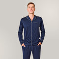 Svilanit langer Pyjama für Herren Greyson – Imperial Blue
