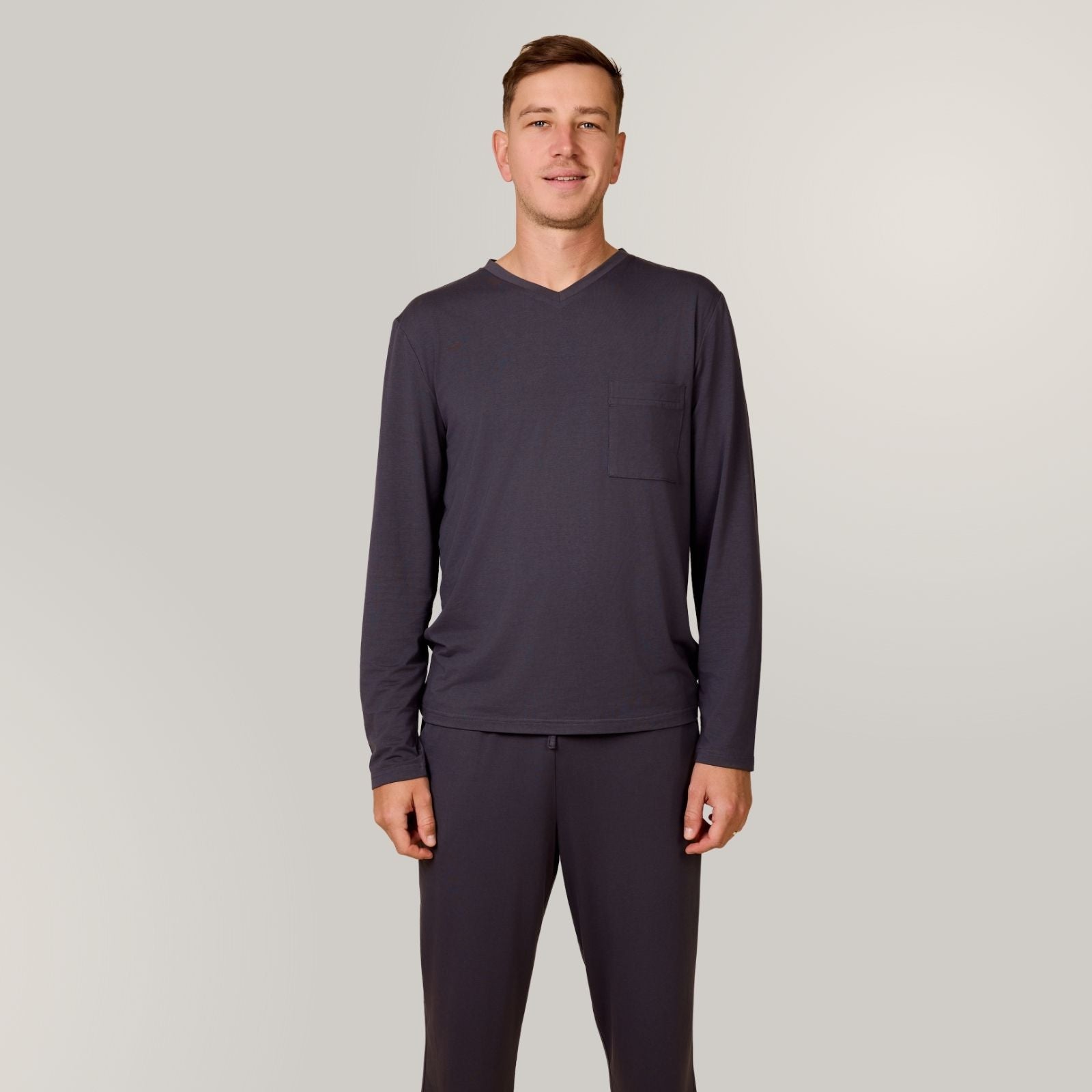 Svilanit langer Pyjama für Herren Lennox V – Urban Dusk