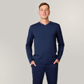 Svilanit langer Pyjama für Herren Lennox V – Imperial Blue