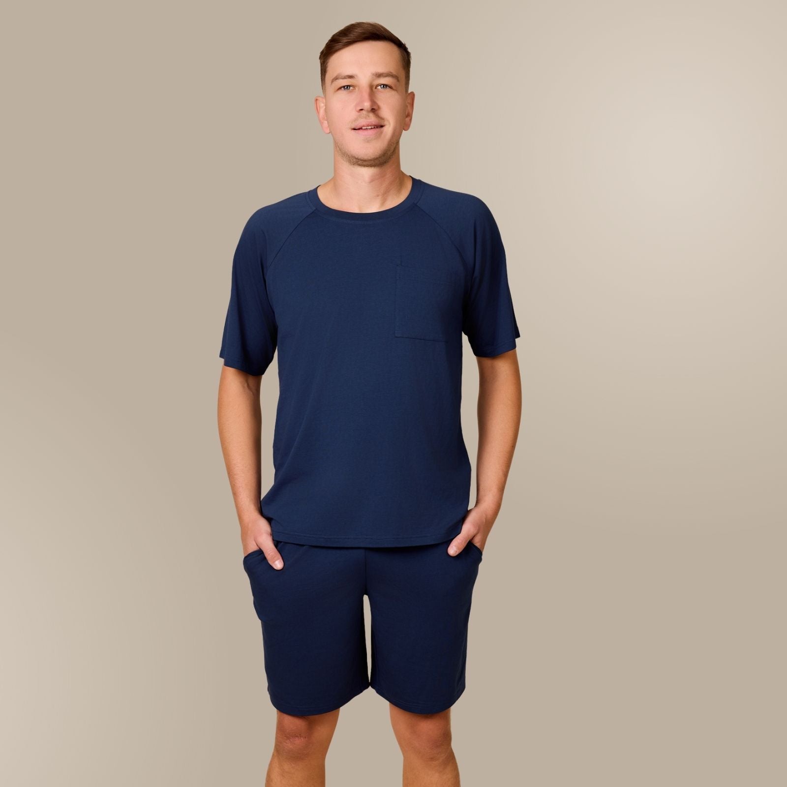 Svilanit kurzer Pyjama für Herren Lennox O – Imperial Blue
