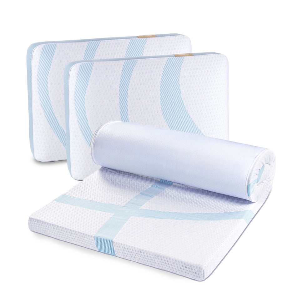 Matratzenauflagen- und 2-Kissen-Set Vitapur Premium Fresh MAXI