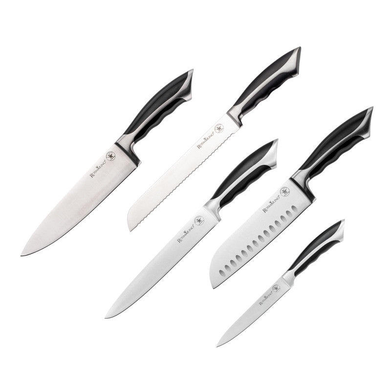 5-teiliges Set Rosmarino Blacksmith’s Stahlmesser