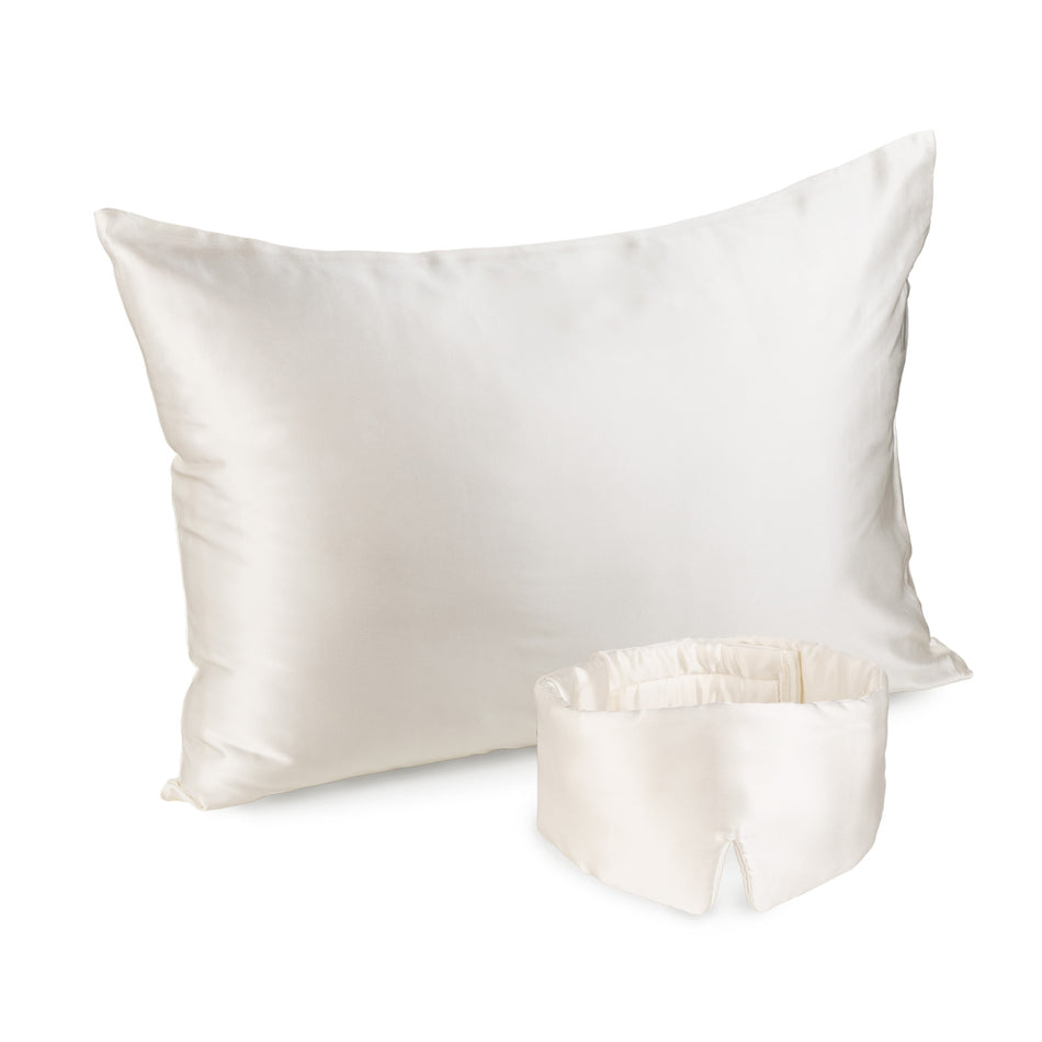 Set aus Seidenschlafmaske und Seidenkissenbezug Svilanit