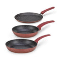 3-teiliges Rosmarino Lava Stone Grape Pfannenset