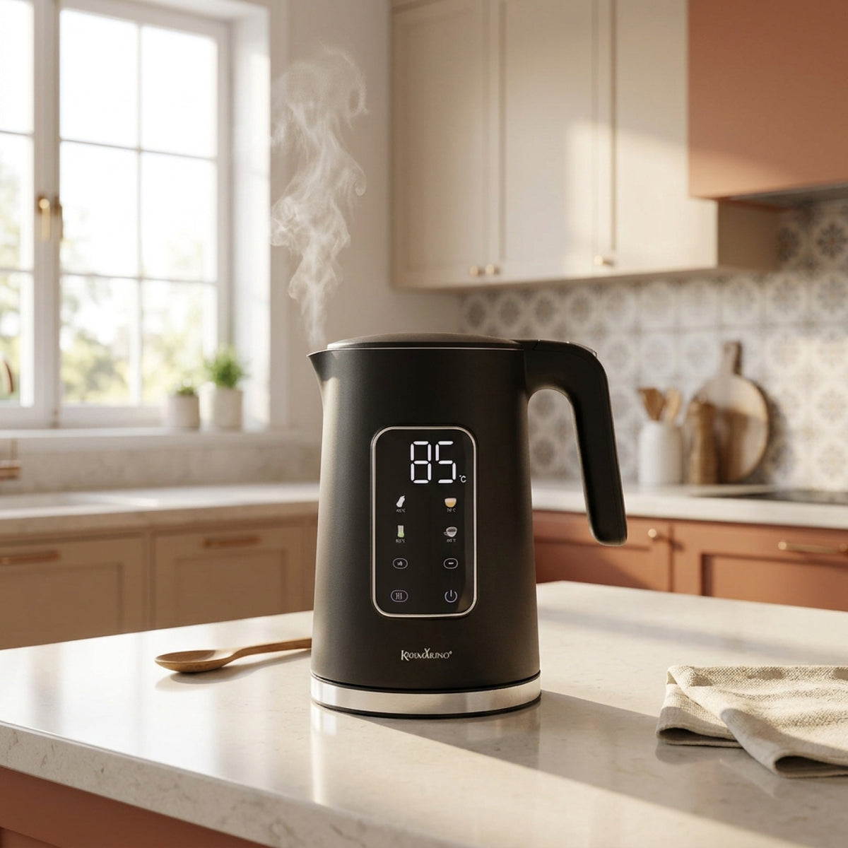 Wasserkocher mit Temperaturregelung Rosmarino ThermoTouch PRO Series 5 –