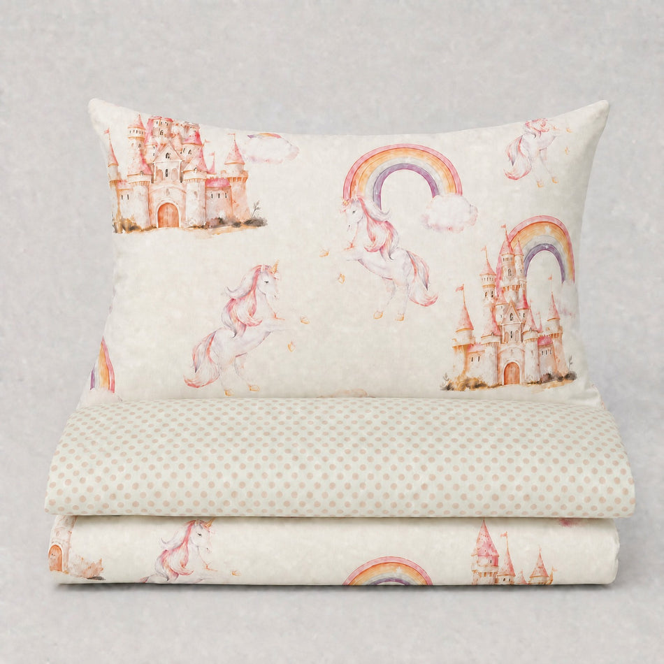 Svilanit Kinder-Baumwoll-Bettwäsche Unicorn