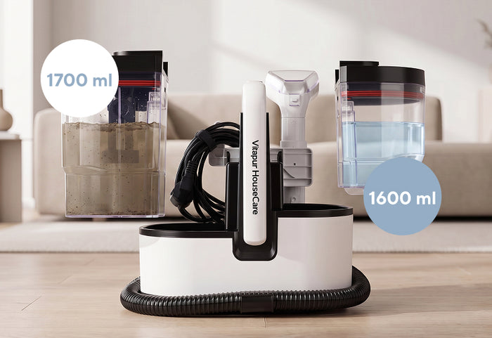 DualClean-System mit getrennten Tanks für sauberes und schmutziges Wasser