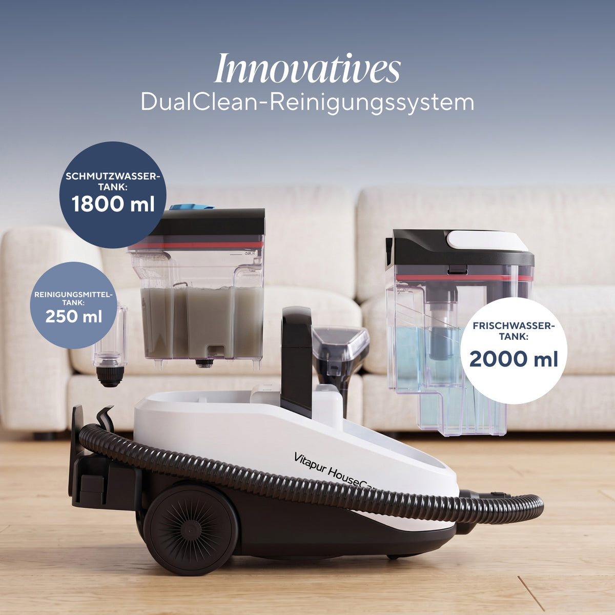 Waschsauger mit Dampf StainMaster HybridPRO 2-in-1 – zur Reinigung von –