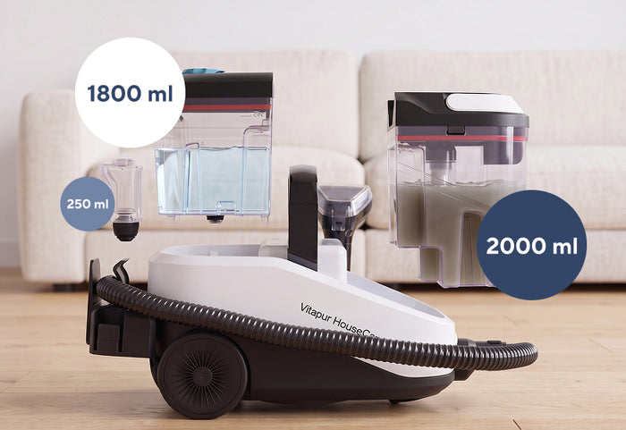 DualClean-System mit getrennten Tanks für sauberes und schmutziges Wasser