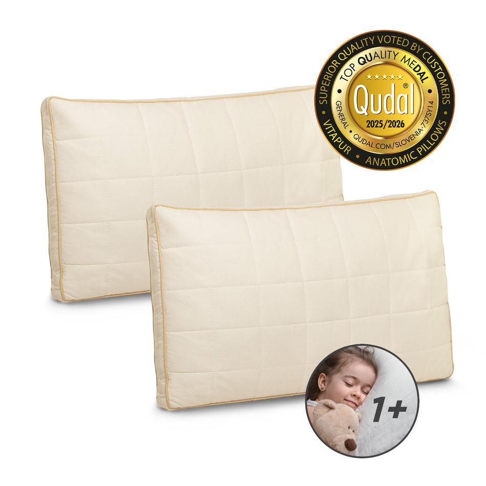 2 x Vitapur Kinder Kopfkissen My First Pillow  – 40 x 60 cm