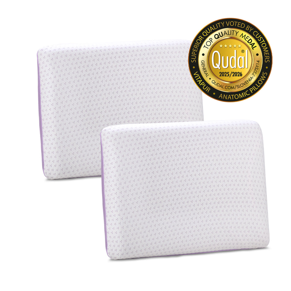 2 x klassisches Memory-Schaum Kissen Lavender Memory – 40 x 55 cm