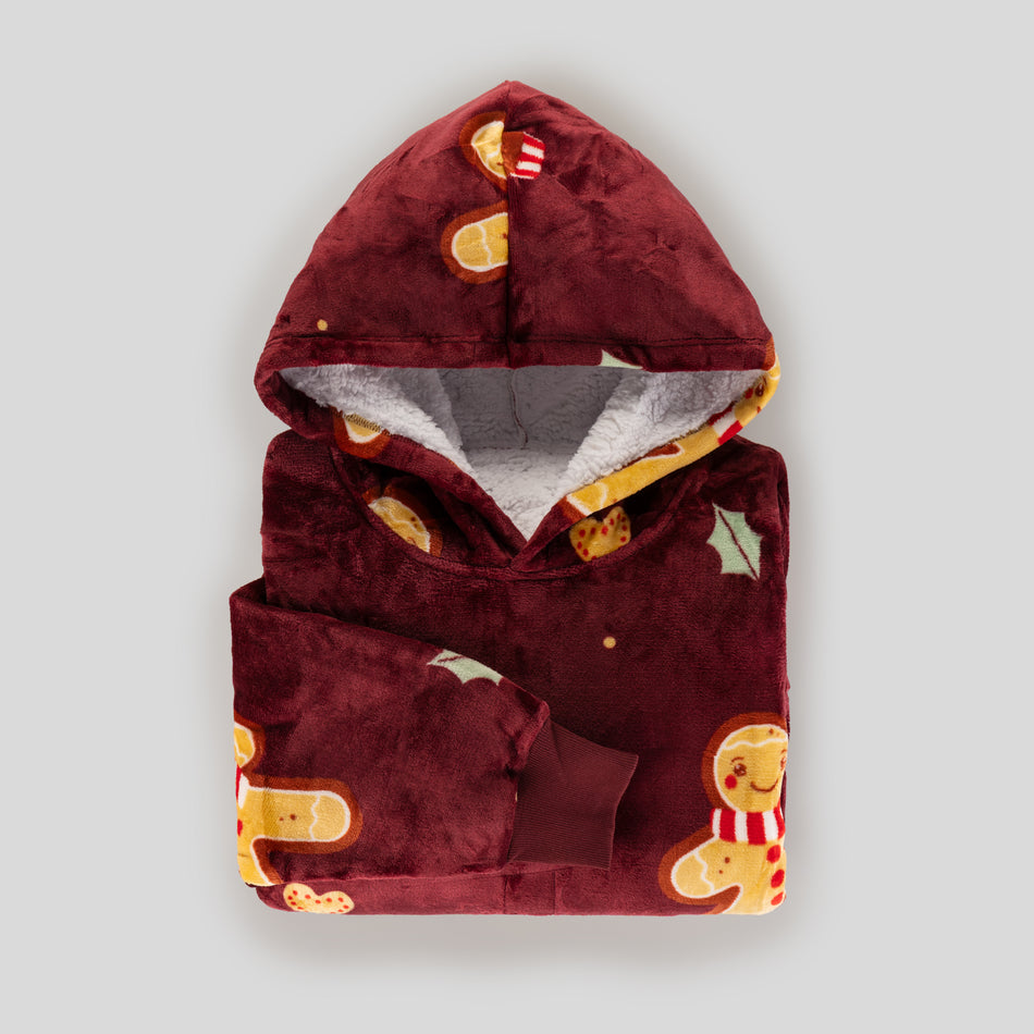 Hoodie-Decke mit Ärmeln Svilanit Xmas + GESCHENK: Socken