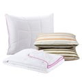 Set aus Kissen und Sommerdecke Vitapur Lavender Provence + Bettwäsche Svilanit Linella