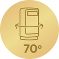 70° Rotation um die eigene Achse2