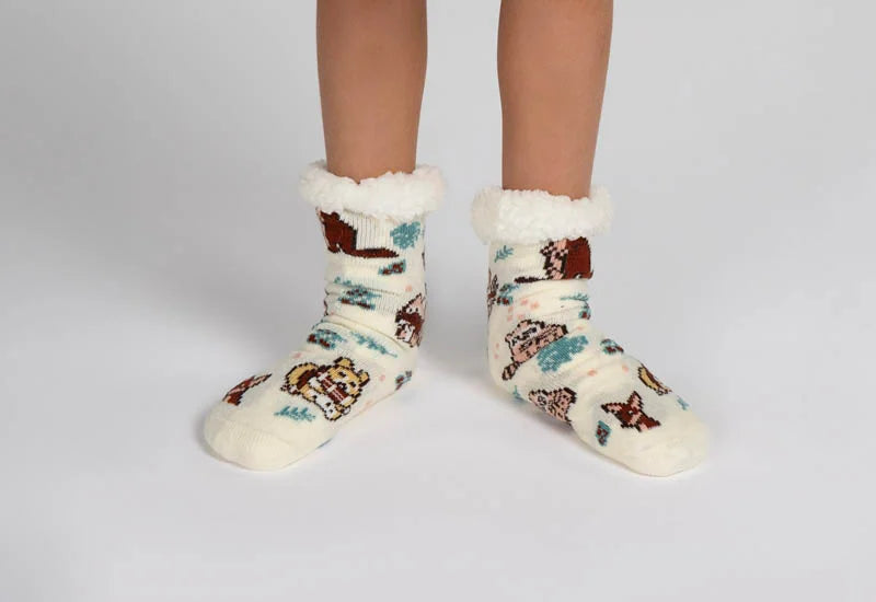 Geschenk: weiche Socken im gleichen Stil.