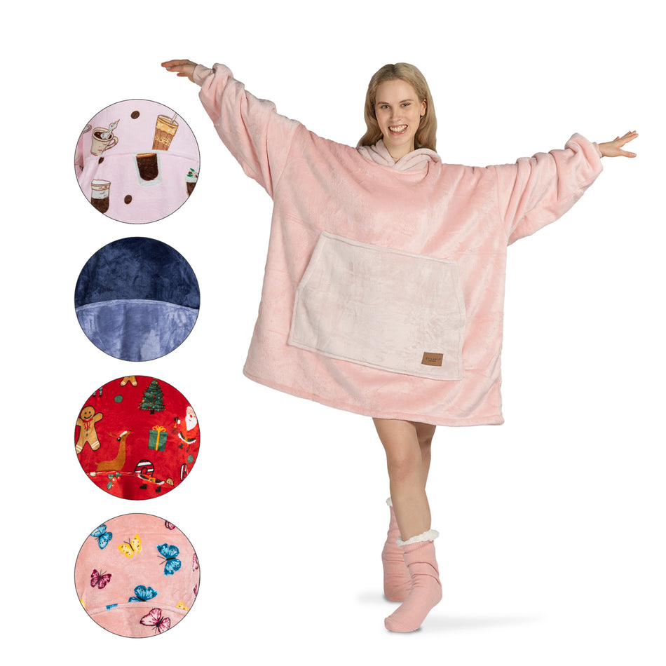 Kapuzendecke Svilanit + Geschenk: Socken