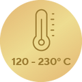 Temperaturbereich 120–230 °C2