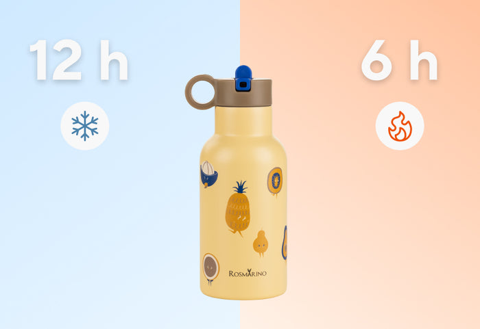Mit der Rosmarino Thermosflasche für Kinder trinkt Ihr Kind immer genug