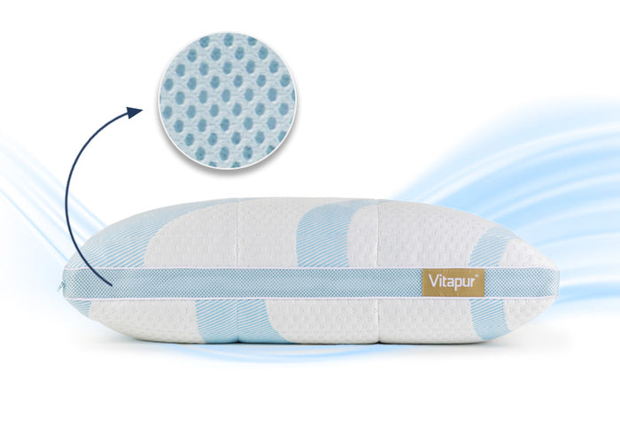 Ausgewählte atmungsaktive Materialien für eine trockene Schlafumgebung.