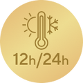 Heiß bis zu 7 Stunden, kalt bis zu 11 Stunden3