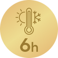 Warm oder kalt bis zu 6 Stunden3