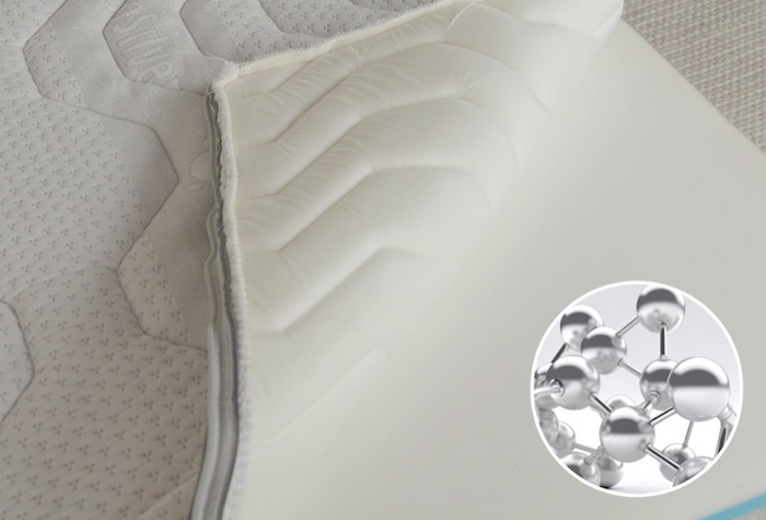 Silberionen helfen, die Entwicklung von Bakterien und Hausstaubmilben zu verhindern.