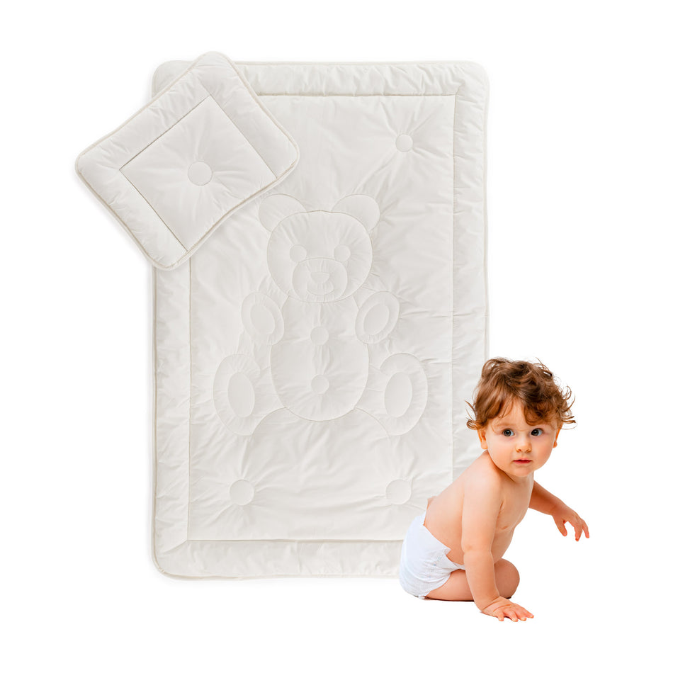 Bettdcke und Kopfkissen für Kinder mit Bambusfaser My First